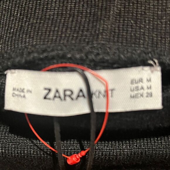 Zara black knit skirt with front pockets size M - Picture 8 of 9